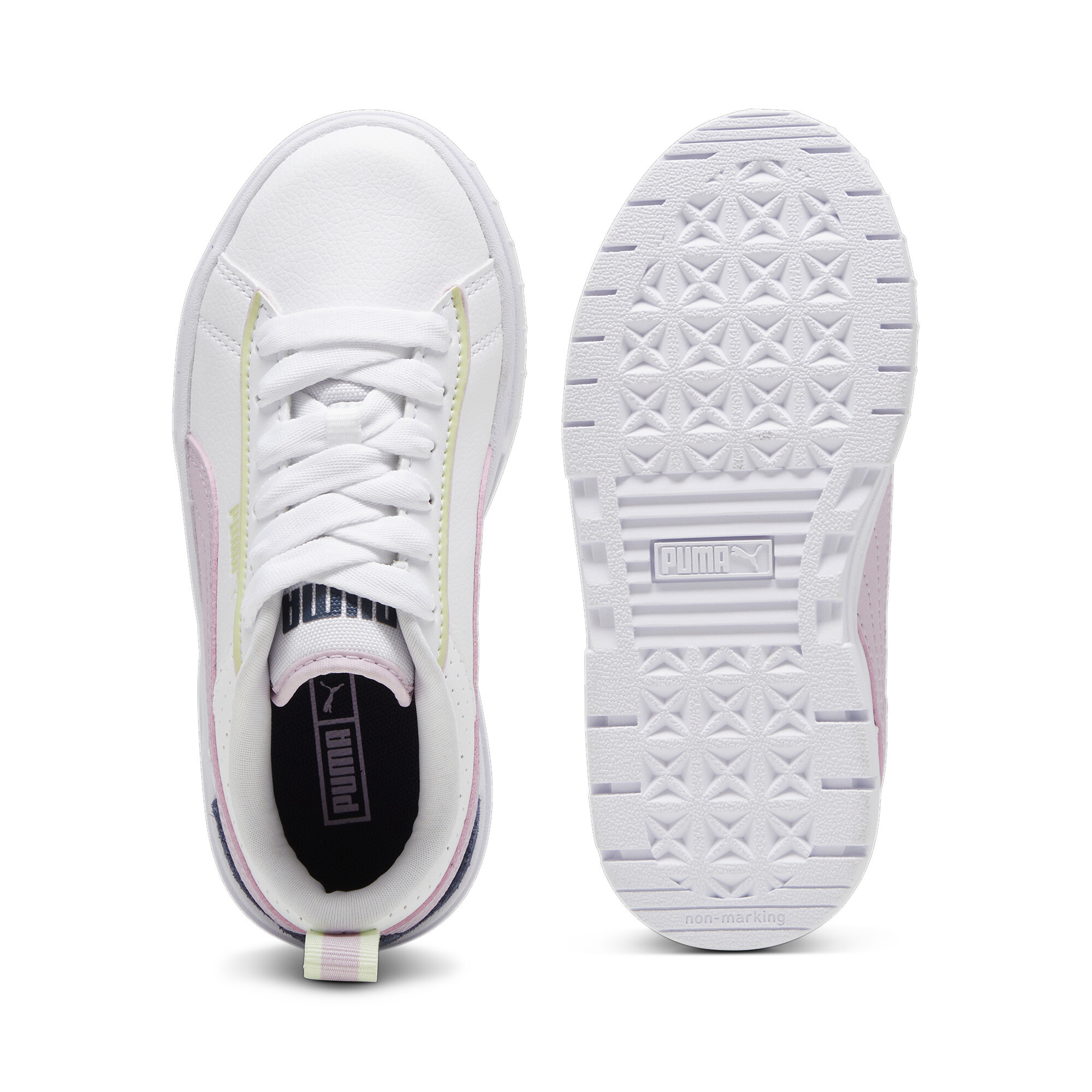 Puma Mayze Match Point Kids' Sneakers, White, Size 30, Shoes