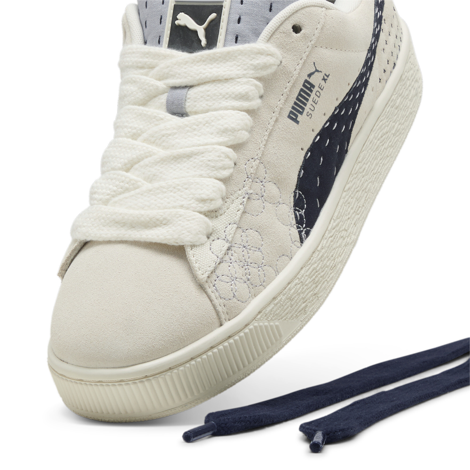 Puma Suede XL Skate Sneakers Unisex, White, Size 40.5, Shoes