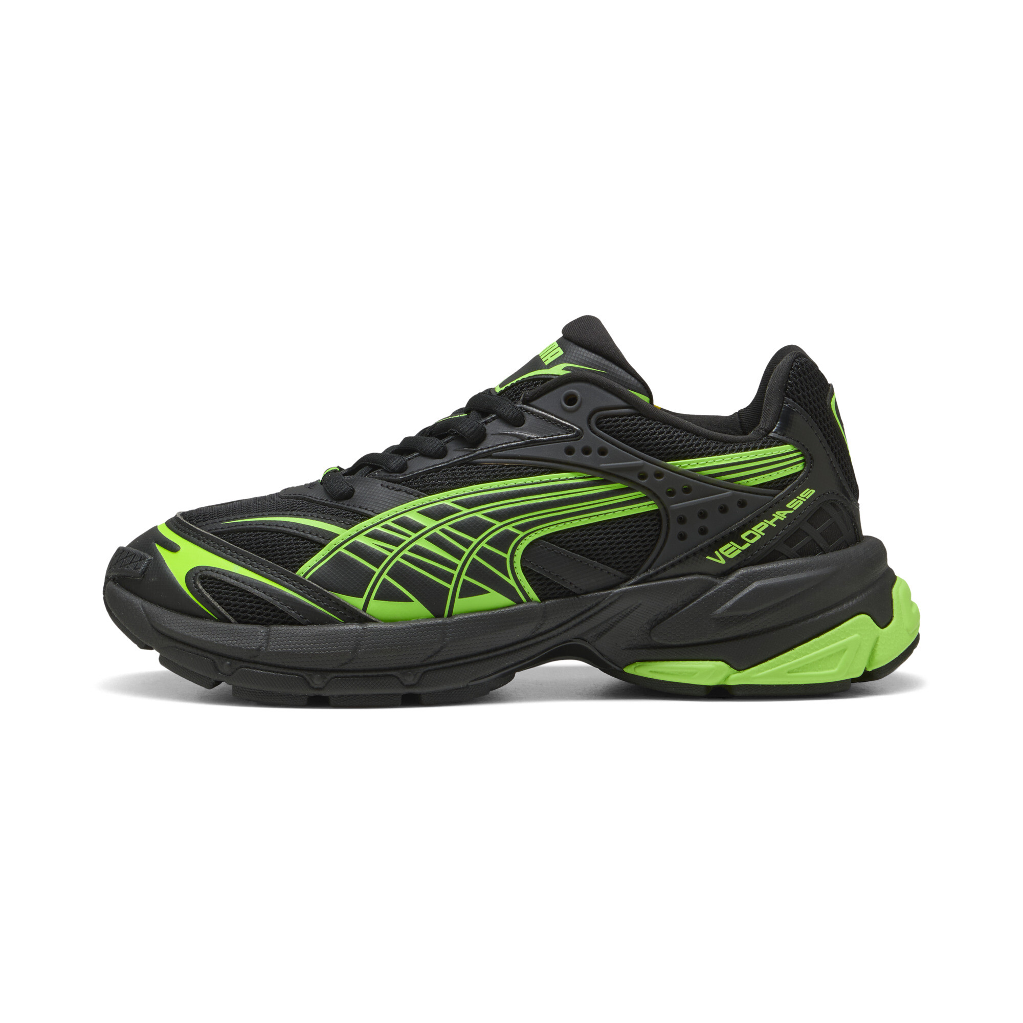 Puma Velophasis Always On Sneakers Schuhe | Mit Plain | Black/Green Glare | Größe: 45