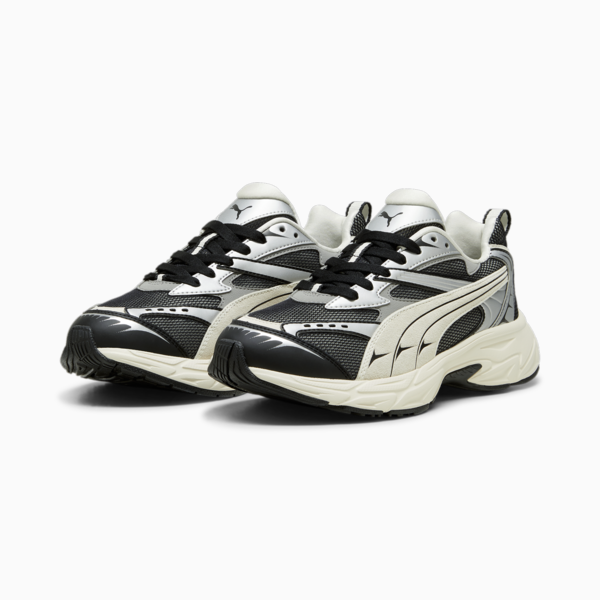 PUMA Morphic Retro Sneakers, PUMA Black-Frosted Ivory, large-ZAF