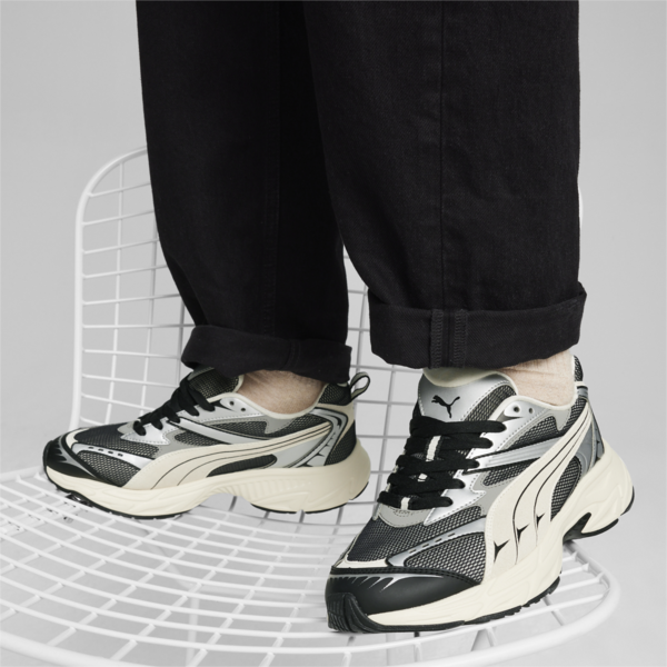 PUMA Morphic Retro Sneakers, PUMA Black-Frosted Ivory, large-ZAF