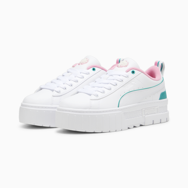 Mayze Retro Resort Women's Sneakers, PUMA White-Sparkling Green, large-ZAF