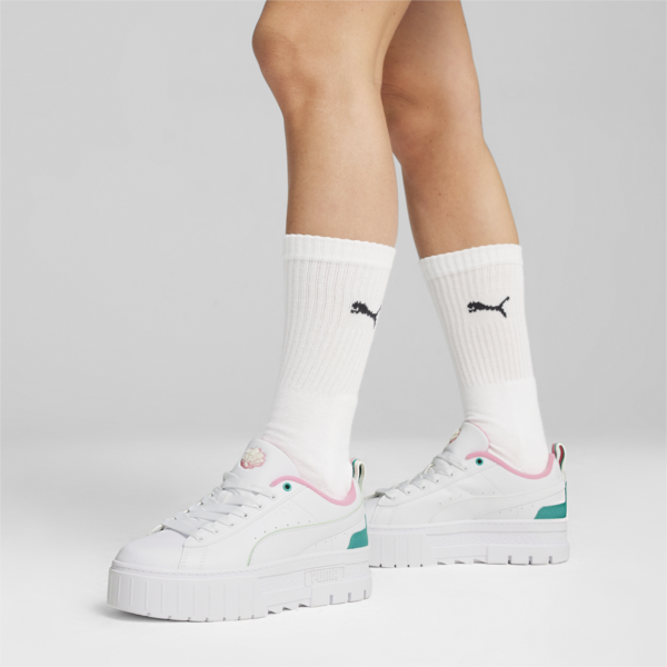Mayze Retro Resort Women's Sneakers, PUMA White-Sparkling Green, large-ZAF
