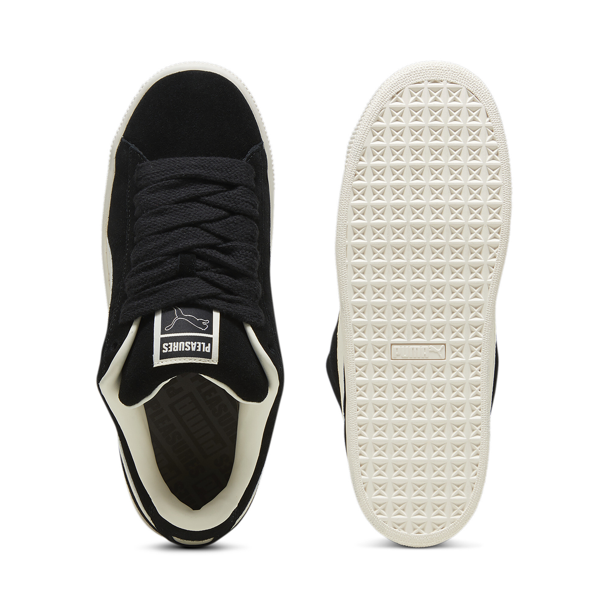 Men's PUMA X PLEASURES Suede XL Sneakers In Black, Size EU 44.5