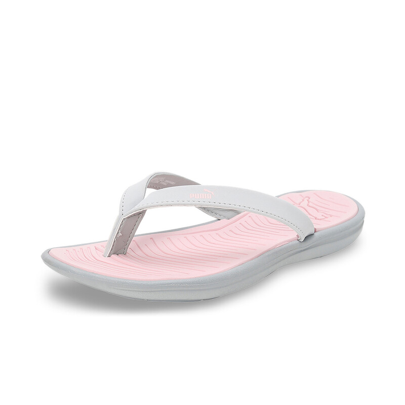 Women's PUMA Daisy V2 Flip-Flops in Gray/Pink size 5 Lightweight Shoes