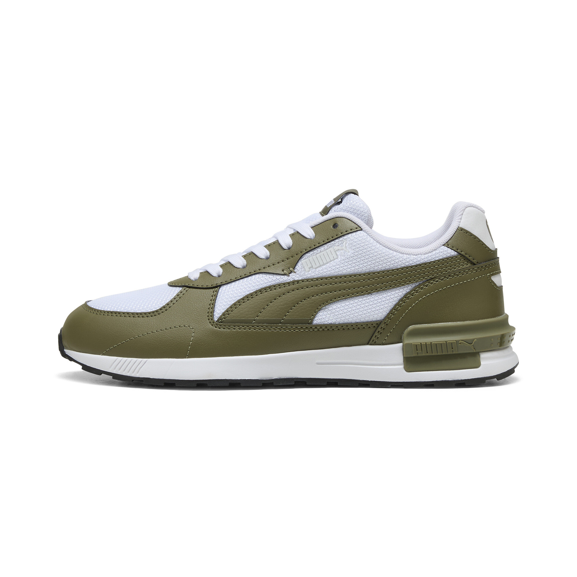 Puma Graviton SL Remix Sneakers Schuhe | White/Olive | Größe: 40.5