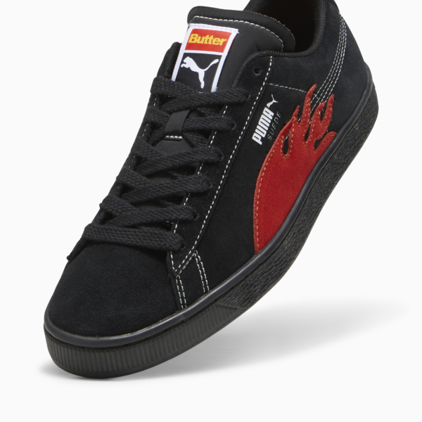 PUMA x BUTTER GOODS Suede Classic Sneakers, PUMA Black-PUMA Red, large-ZAF