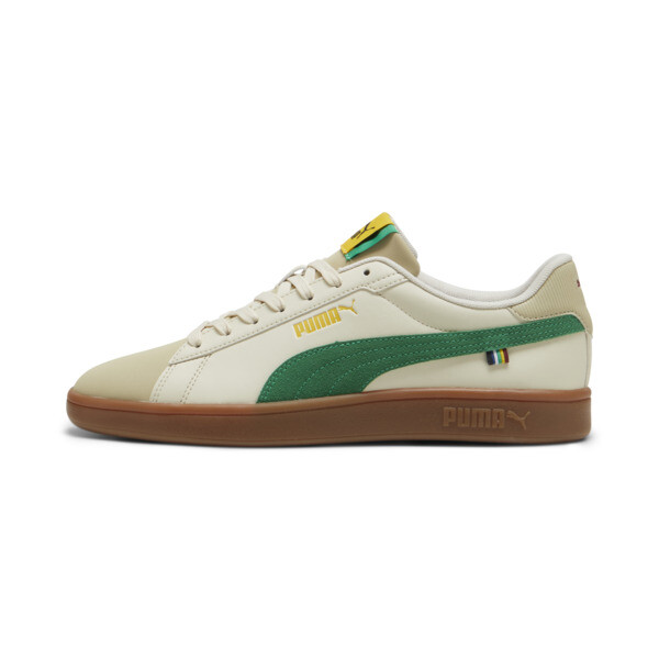 PUMA Smash 3.0 Soccer24 Men's Sneakers in Alpine Snow/Archive Green/Yellow Sizzle - 396147_01