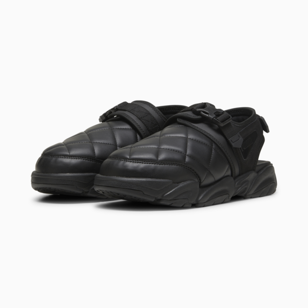 PUMA x PLEASURES TS-01 Quilt Sandals, PUMA Black, large-ZAF