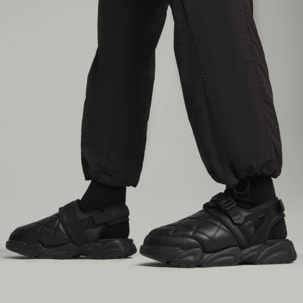 PUMA x PLEASURES TS-01 Quilt Sandals, PUMA Black, large-ZAF