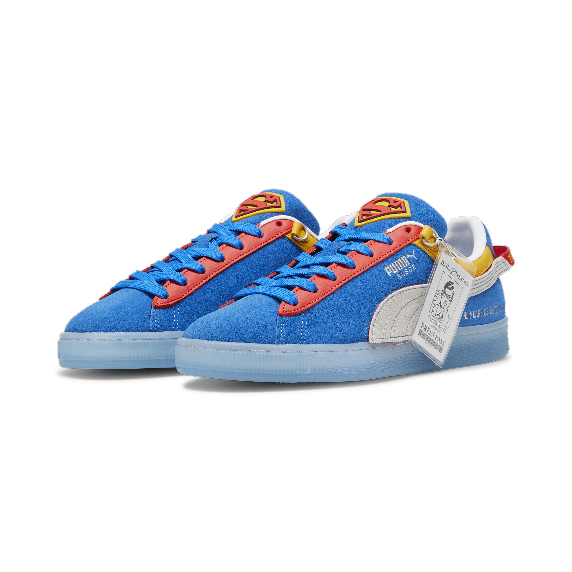 Puma X SUPERMAN 85th Anniversary Suede Sneakers, Blue, Size 44, Shoes
