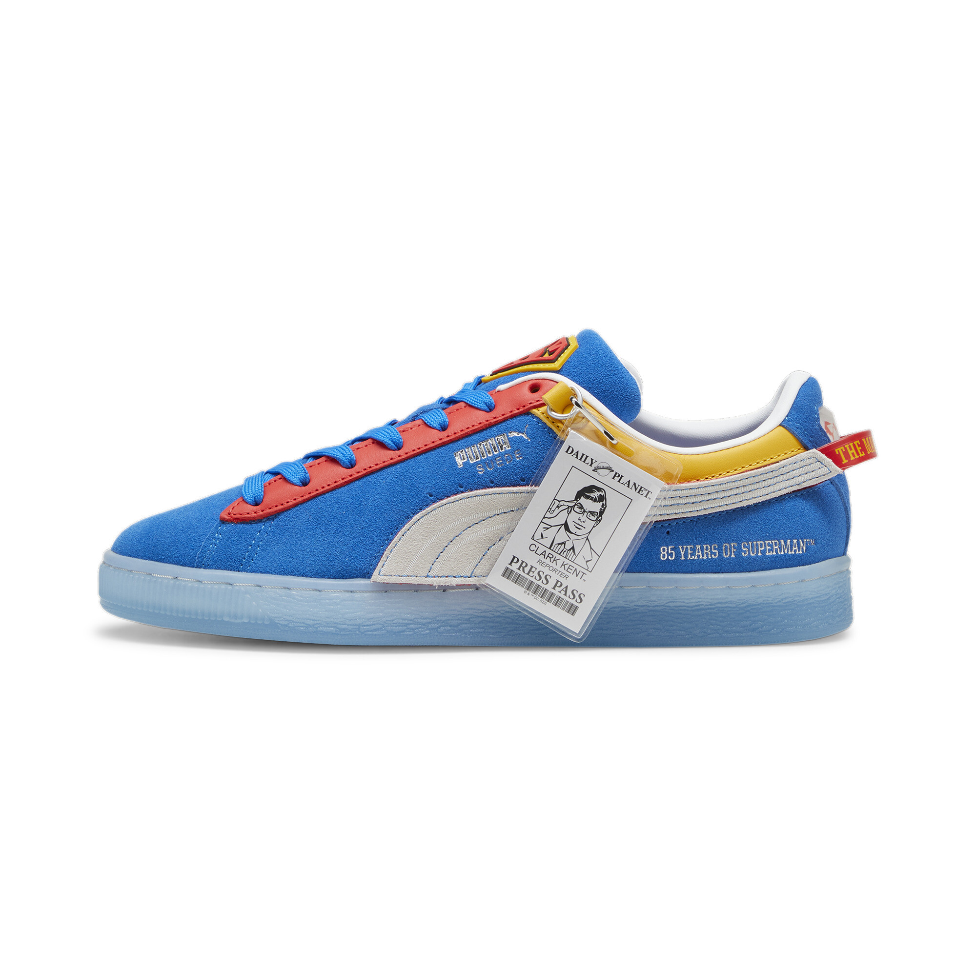 Puma X SUPERMAN 85th Anniversary Suede Sneakers, Blue, Size 36, Shoes