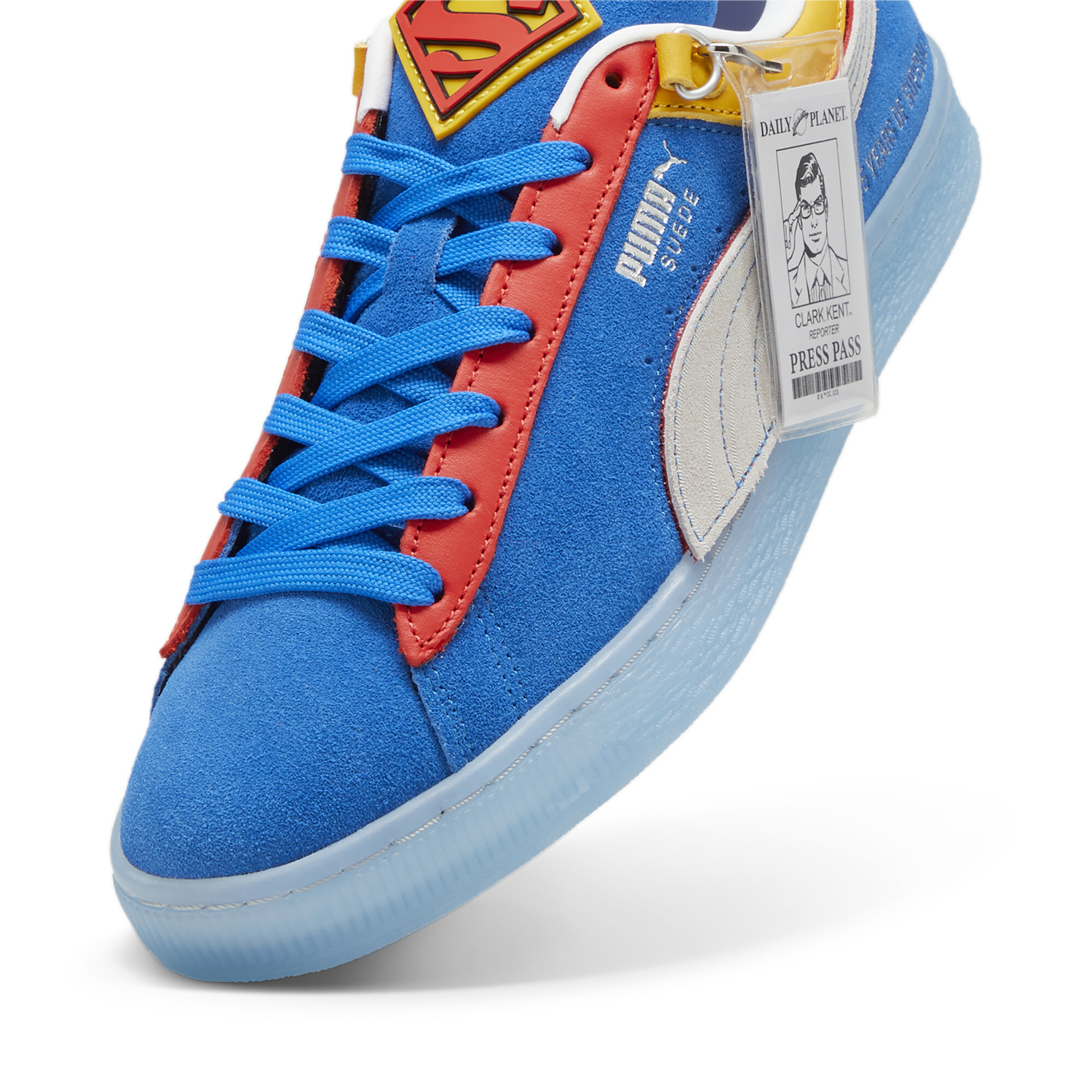 Puma X SUPERMAN 85th Anniversary Suede Sneakers, Blue, Size 38, Shoes
