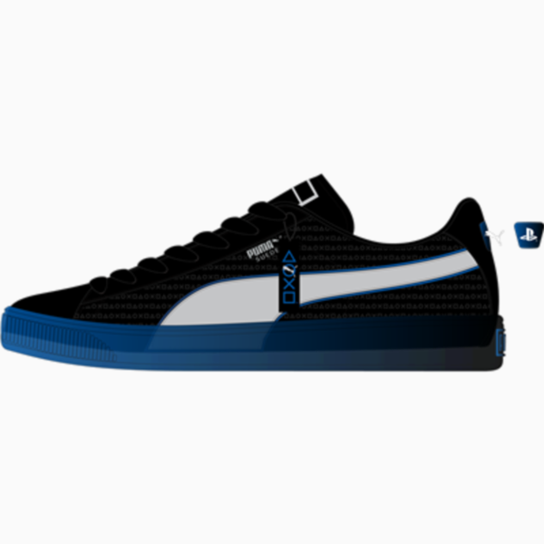 PUMA x PLAYSTATION Suede Sneakers, PUMA Black-Glacial Gray, large-ZAF