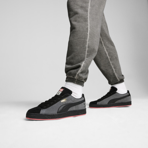 Puma suede black gray hotsell
