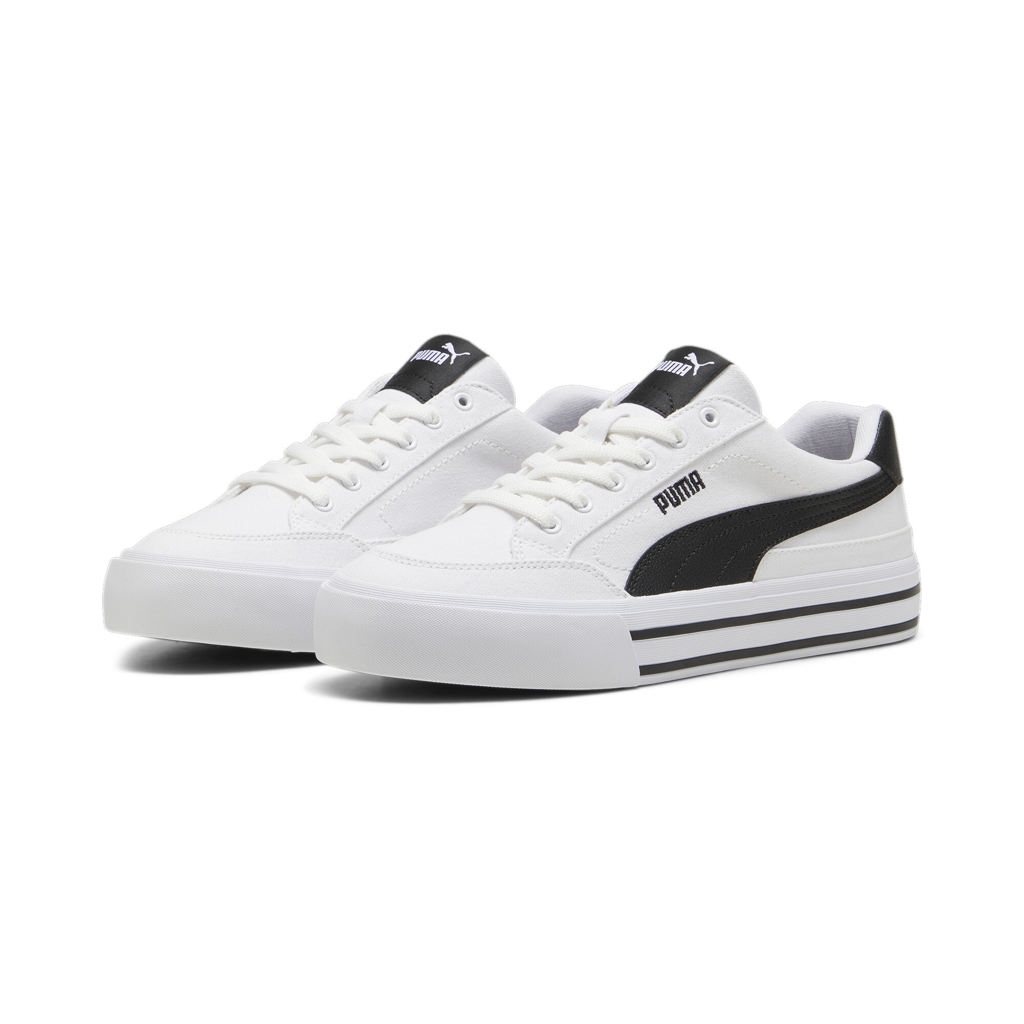 PUMA Court Classic Vulcanised Formstrip uniseks sneakers, Zwart/Wit, Maat 38 thumbnail 6