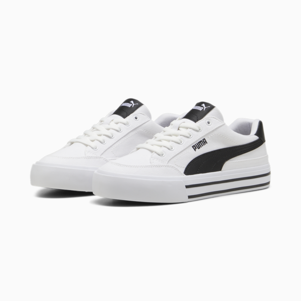 Tenis Court Classic Vulc Formstrip, PUMA White-PUMA Black, large-MEX