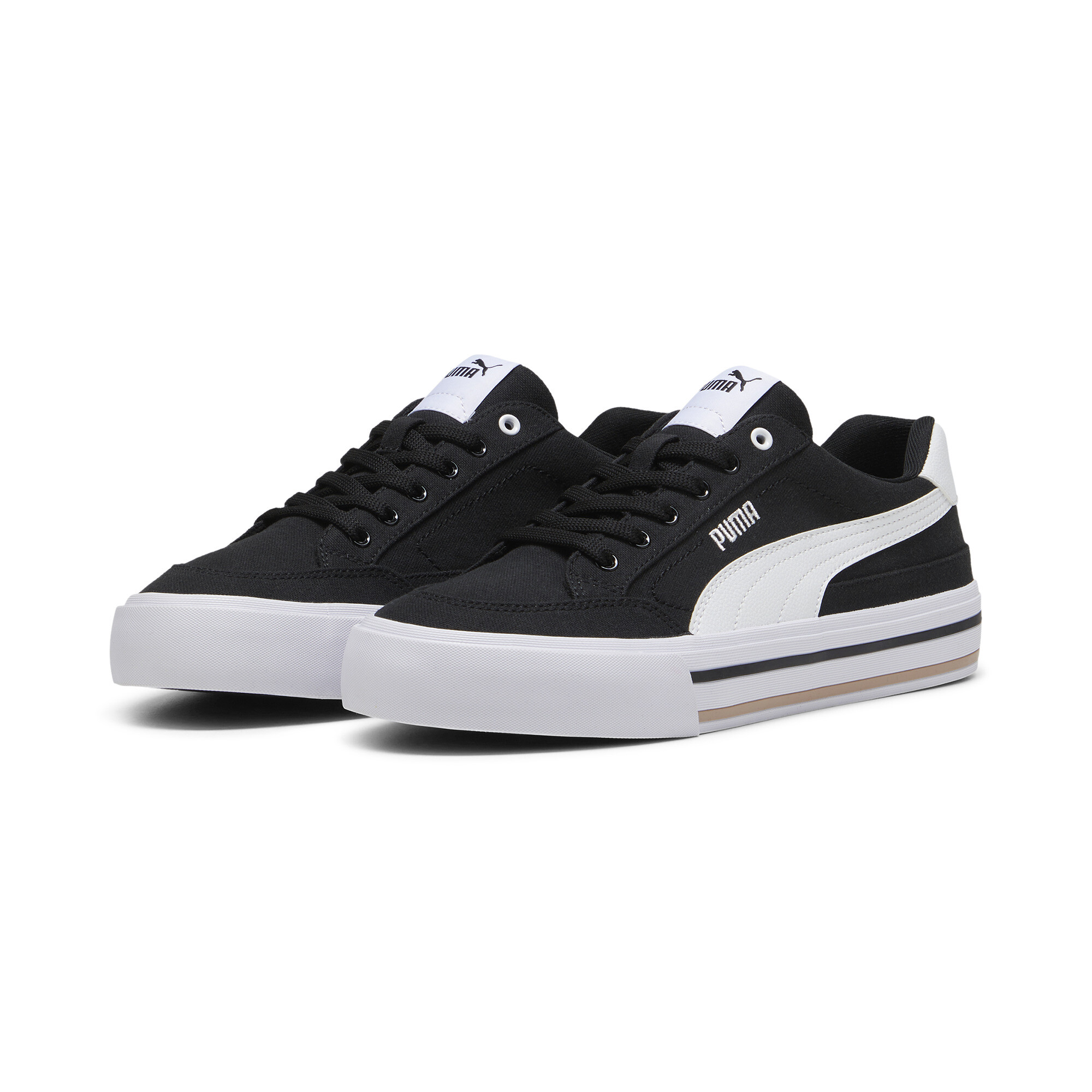PUMA Court Classic Vulcanised Formstrip uniseks sneakers, Zwart/Wit, Maat 42 thumbnail 6