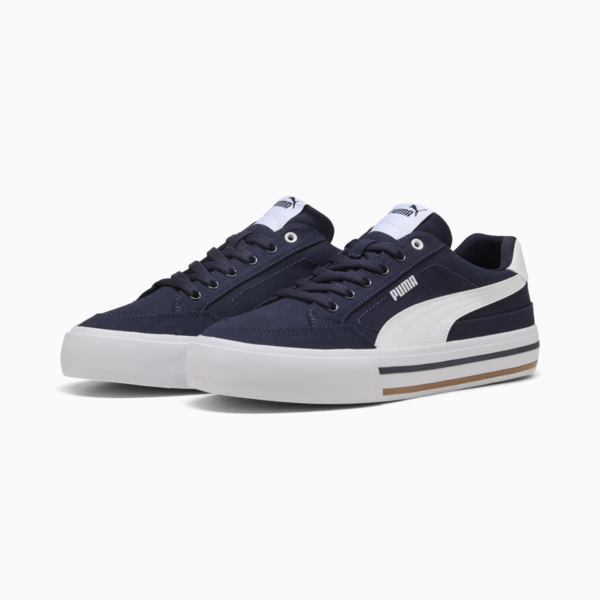 Court Classic Vulcanised Formstrip Unisex Sneakers, New Navy-PUMA White, large-MEX