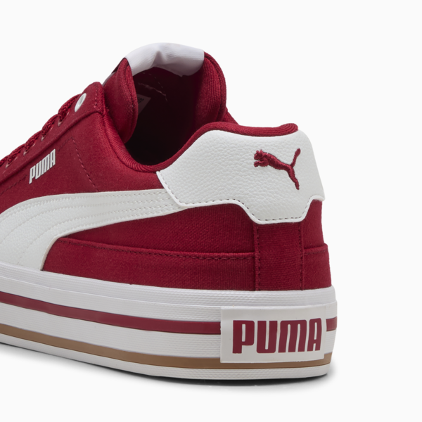 Court Classic Vulcanised Formstrip Unisex Sneakers, Dark Crimson-PUMA White, large-MEX