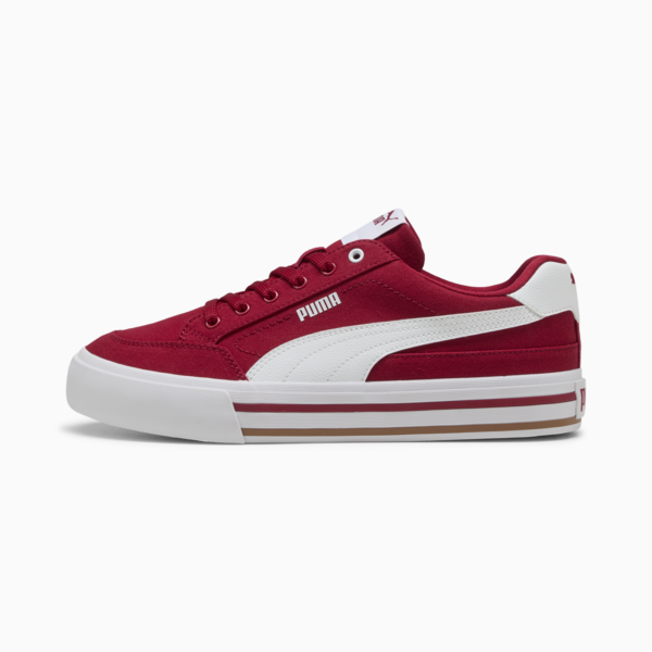 Court Classic Vulcanised Formstrip Unisex Sneakers, Dark Crimson-PUMA White, large-MEX