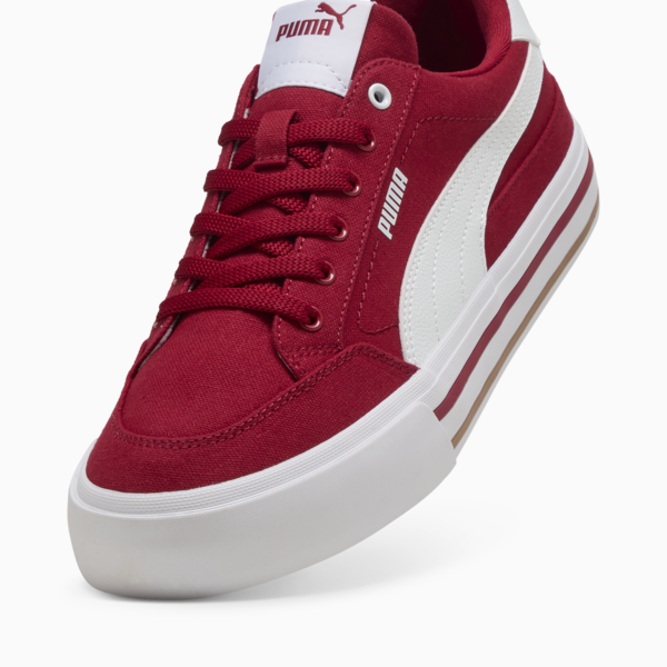 Court Classic Vulcanised Formstrip Unisex Sneakers, Dark Crimson-PUMA White, large-MEX
