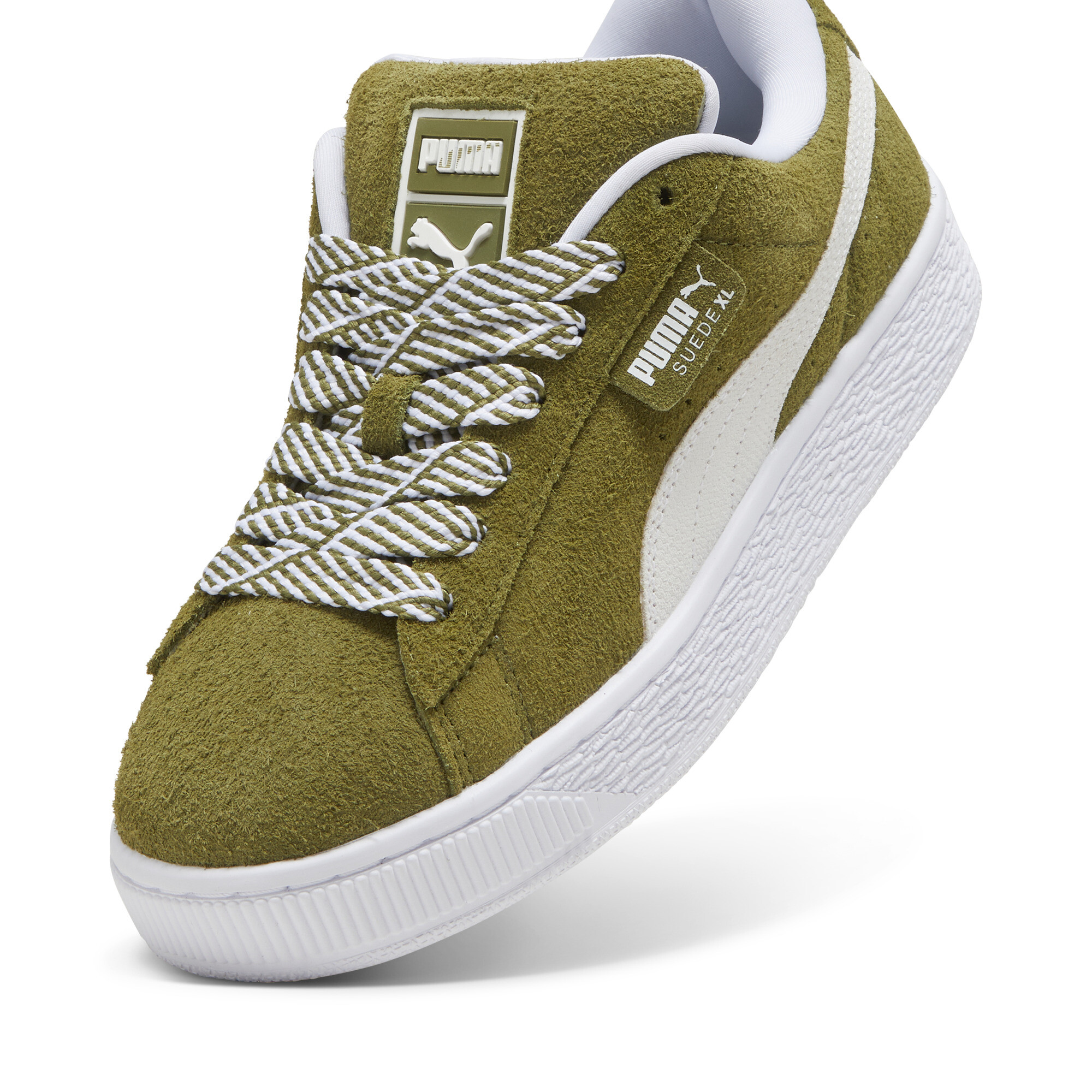 Suede XL Soft sneakers voor Dames, Groen/Wit, Maat 40 | PUMA