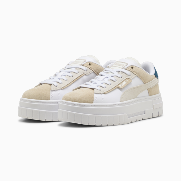 Mayze Crashed Women's Sneakers, PUMA White-Putty, large-ZAF