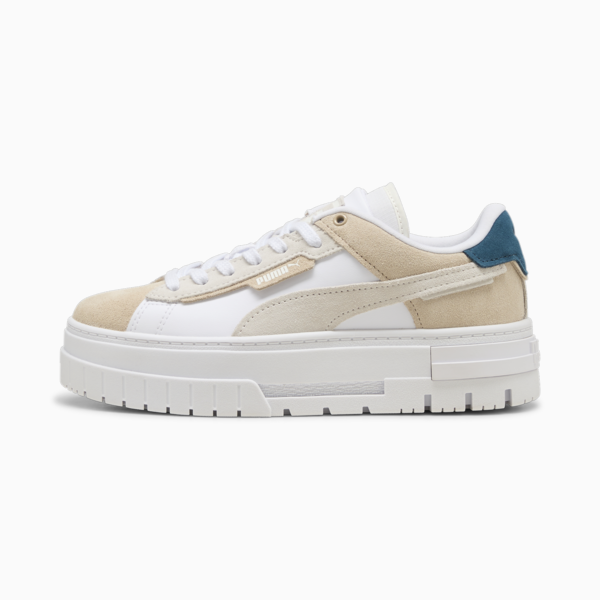 Mayze Crashed Women's Sneakers, PUMA White-Putty, large-ZAF