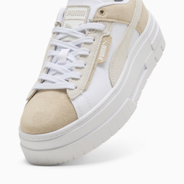 Mayze Crashed Women's Sneakers, PUMA White-Putty, large-ZAF
