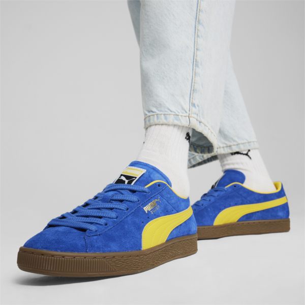 Suede Terrace Unisex Sneakers, Cobalt Glaze-Pelé Yellow, large-ZAF