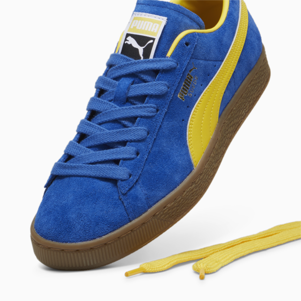 Suede Terrace Unisex Sneakers, Cobalt Glaze-Pelé Yellow, large-ZAF