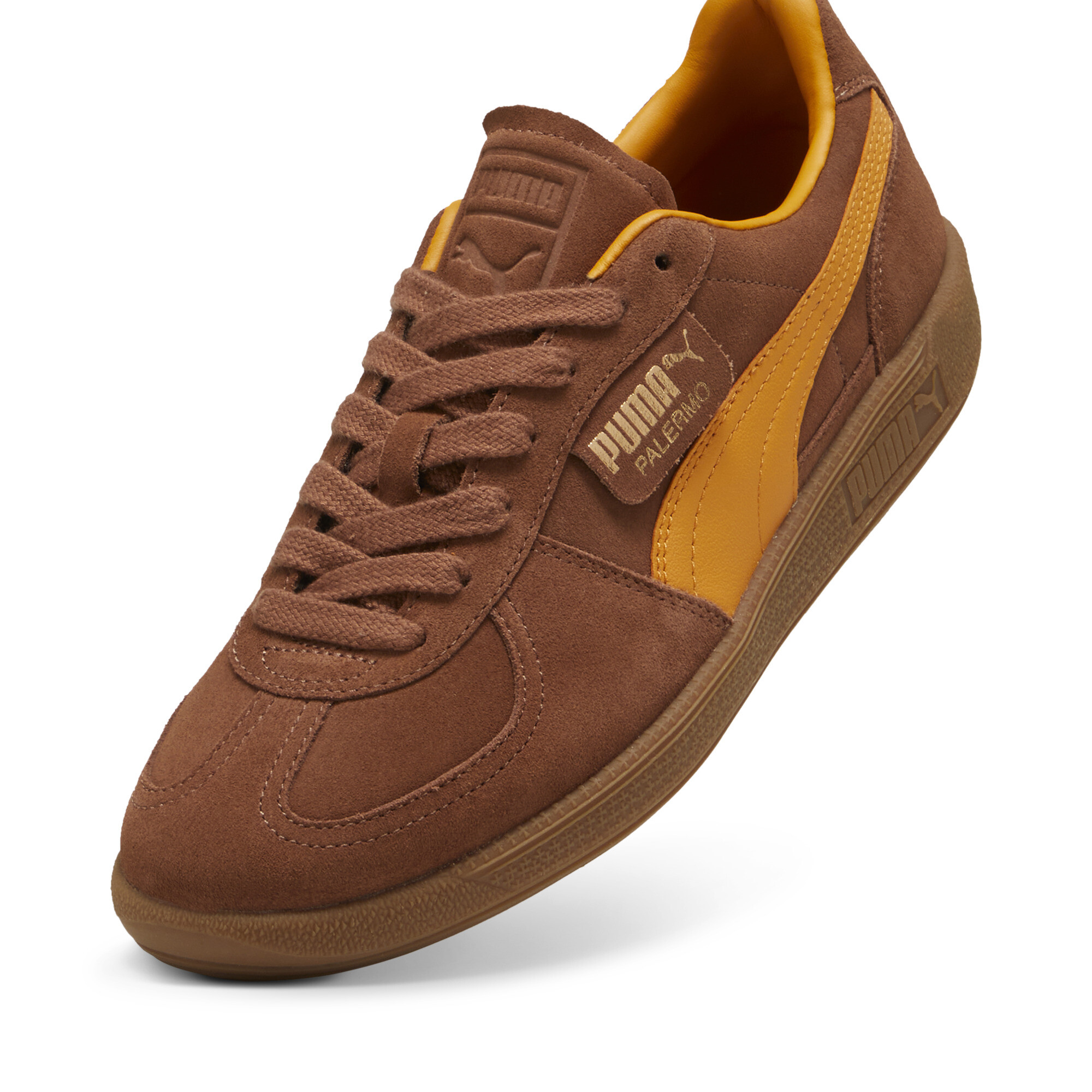 Puma Palermo Sneakers Unisex, Brown, Size 40, Shoes