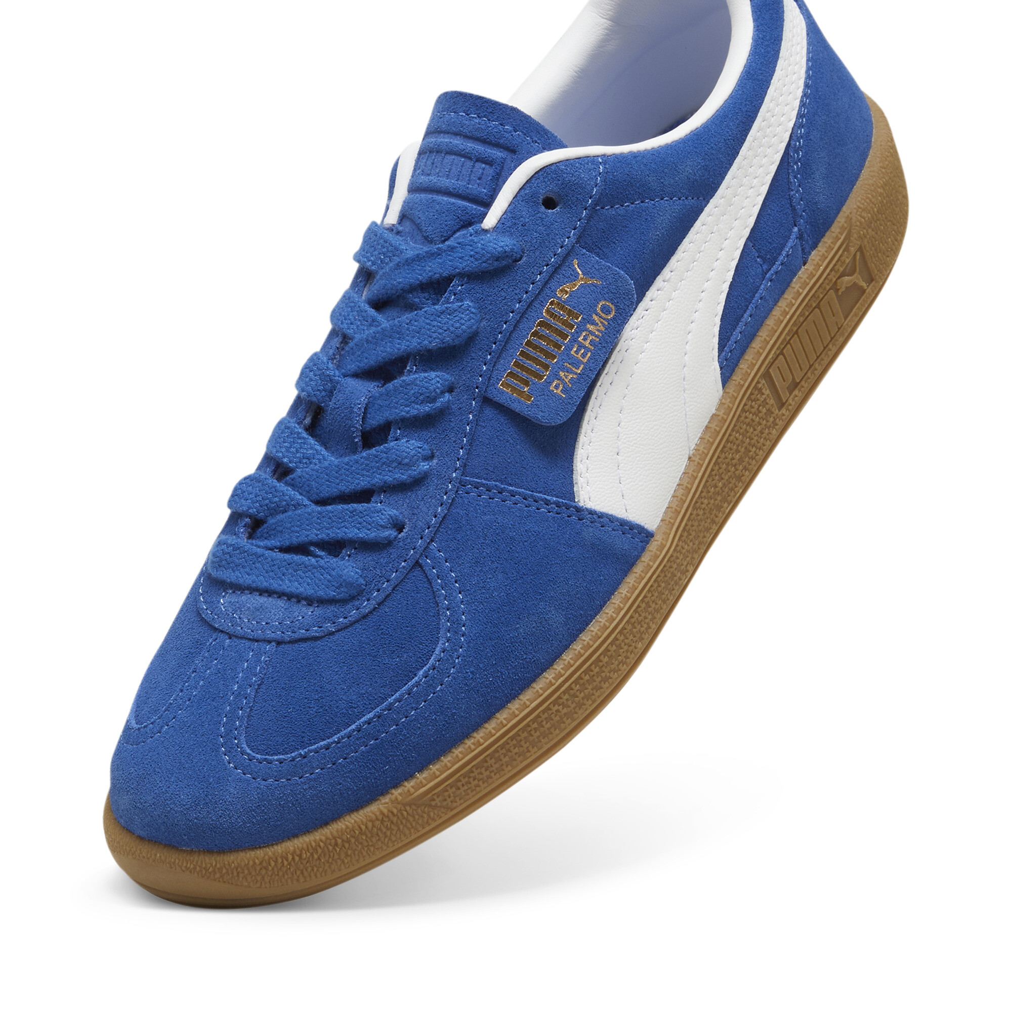 Kids' PUMA Palermo Sneakers Unisex In Blue, Size EU 44.5