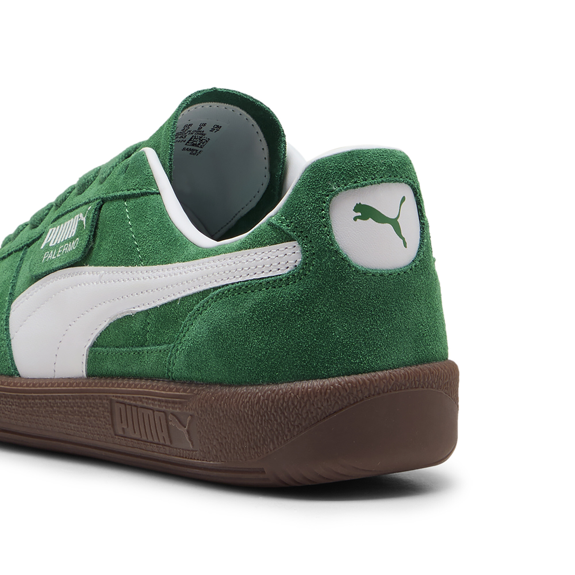 PUMA Palermo, Groen/Wit, Maat 37 thumbnail 5