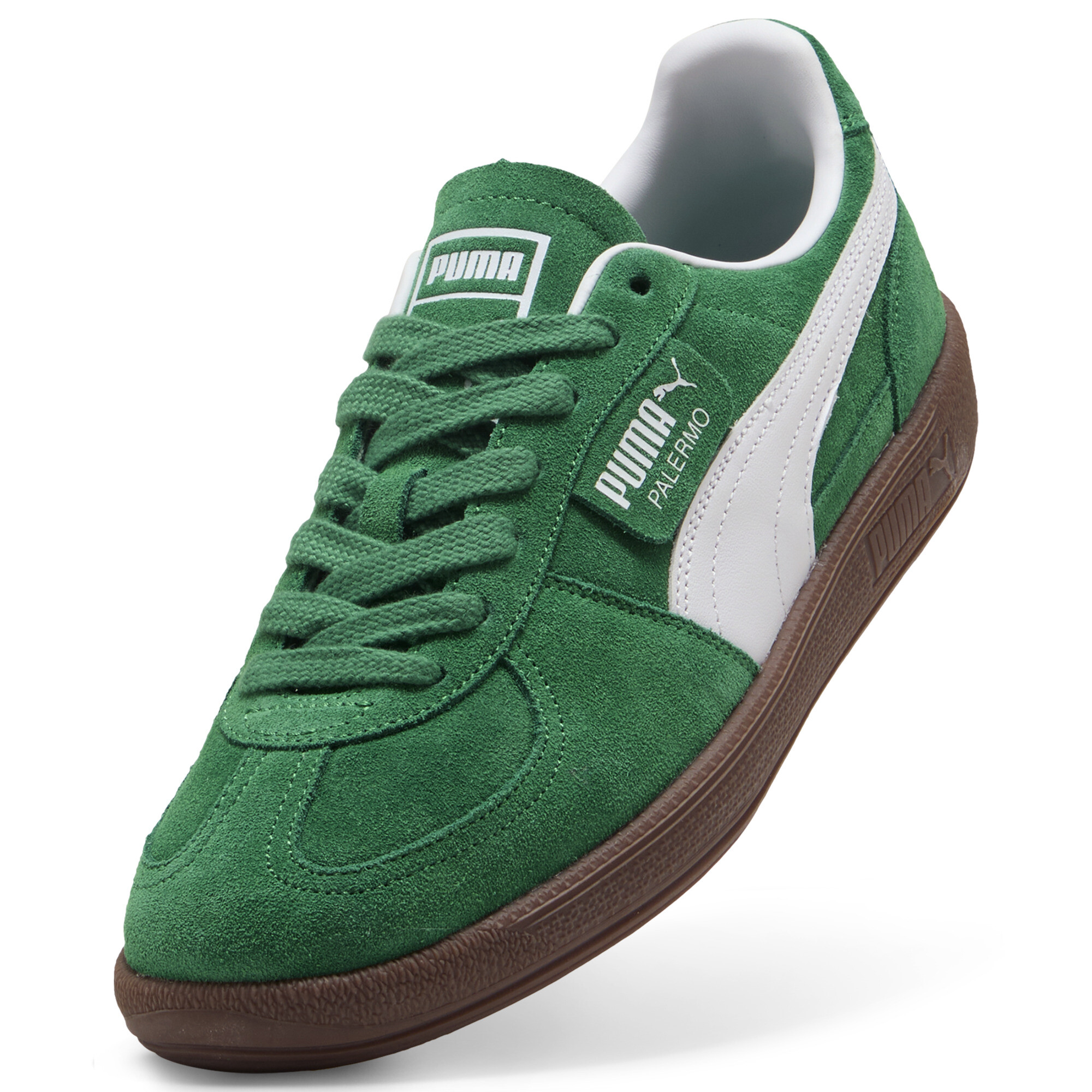 PUMA Palermo, Groen/Wit, Maat 37 thumbnail 2