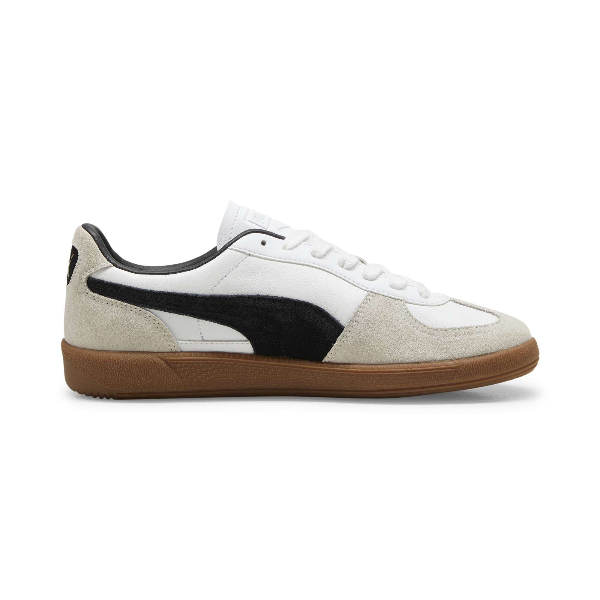 PUMA Palermo leren sneakers uniseks, Grijs/Wit, Maat 53,5 thumbnail 3