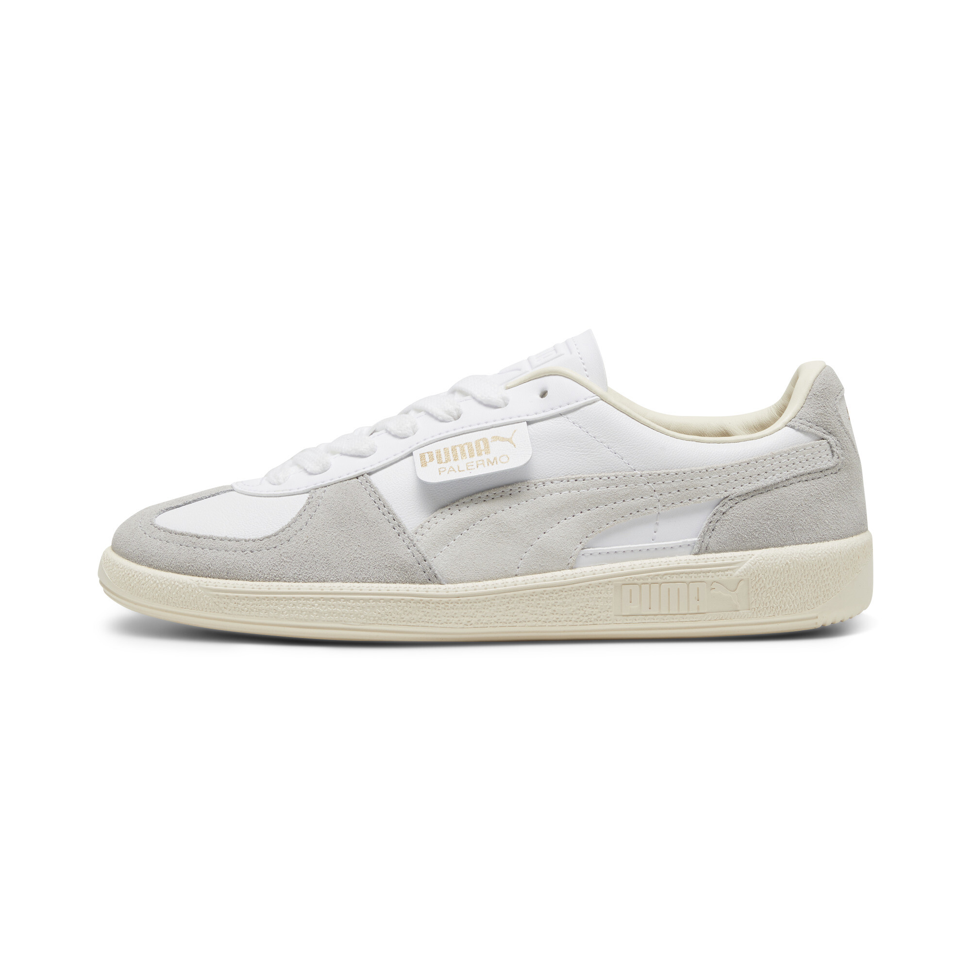 Puma Palermo Leather Sneakers Unisex Schuhe | Mit Plain | White/Cool Light Gray/Sugared Almond | Größe: 48