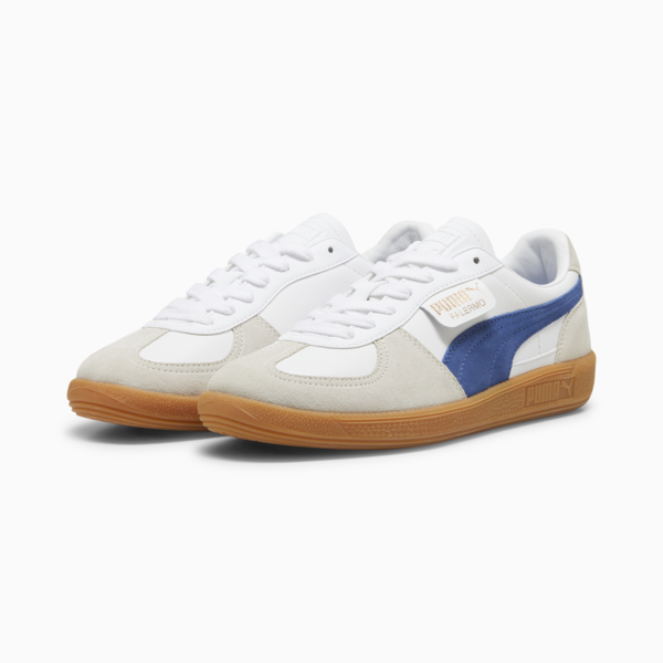 Palermo Leather Sneakers Unisex, PUMA White-Vapor Gray-Clyde Royal, large-ZAF