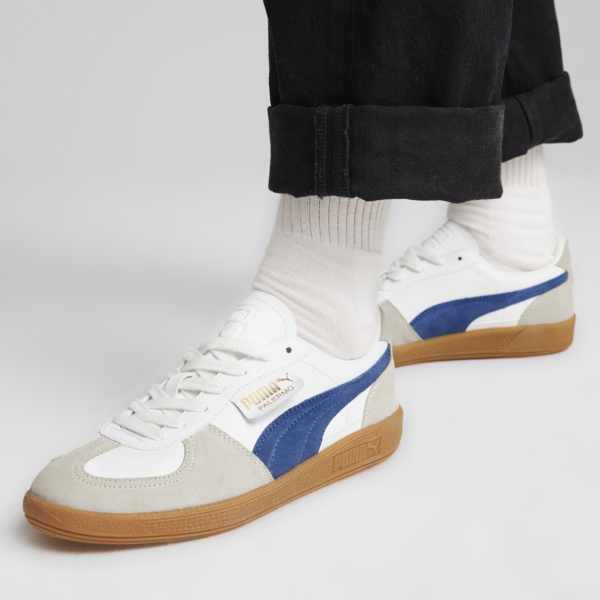 Tenis casuales de piel Palermo, PUMA White-Vapor Gray-Clyde Royal, large-MEX