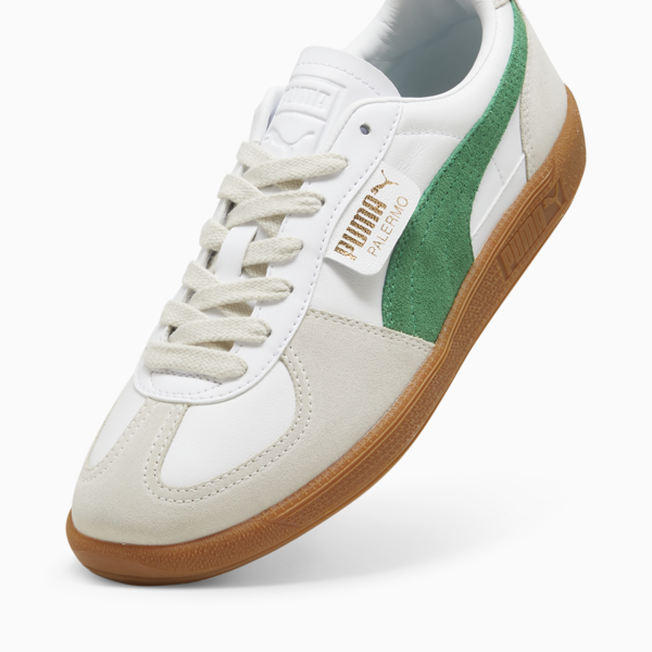 Palermo Leather Sneakers Unisex, PUMA White-Vapor Gray-Archive Green, large-ZAF