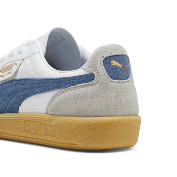 Palermo Leather Sneakers Unisex, PUMA White-Blue Horizon-Gum, large-ZAF