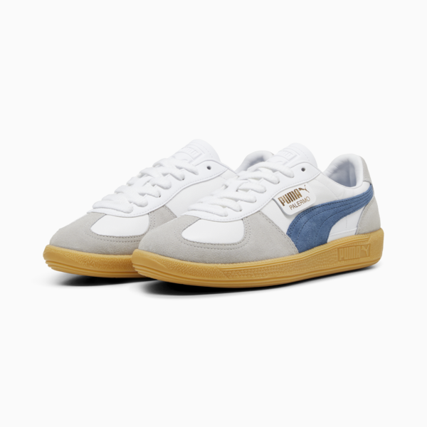 Tenis casuales de piel Palermo, PUMA White-Blue Horizon-Gum, large-MEX