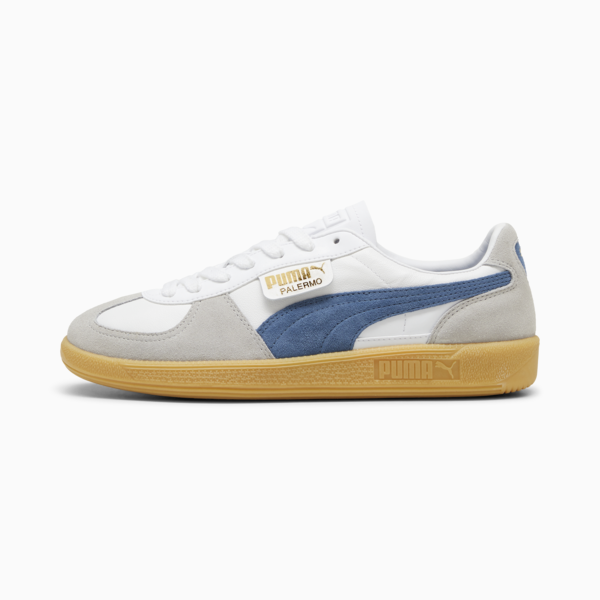 Tenis casuales de piel Palermo, PUMA White-Blue Horizon-Gum, large-MEX