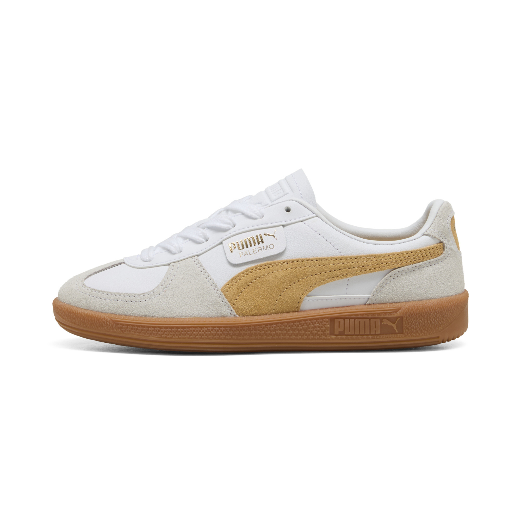 Puma Palermo Leather Sneakers Unisex Schuhe | Mit Colorful | White/Almost Apricot | Größe: 37