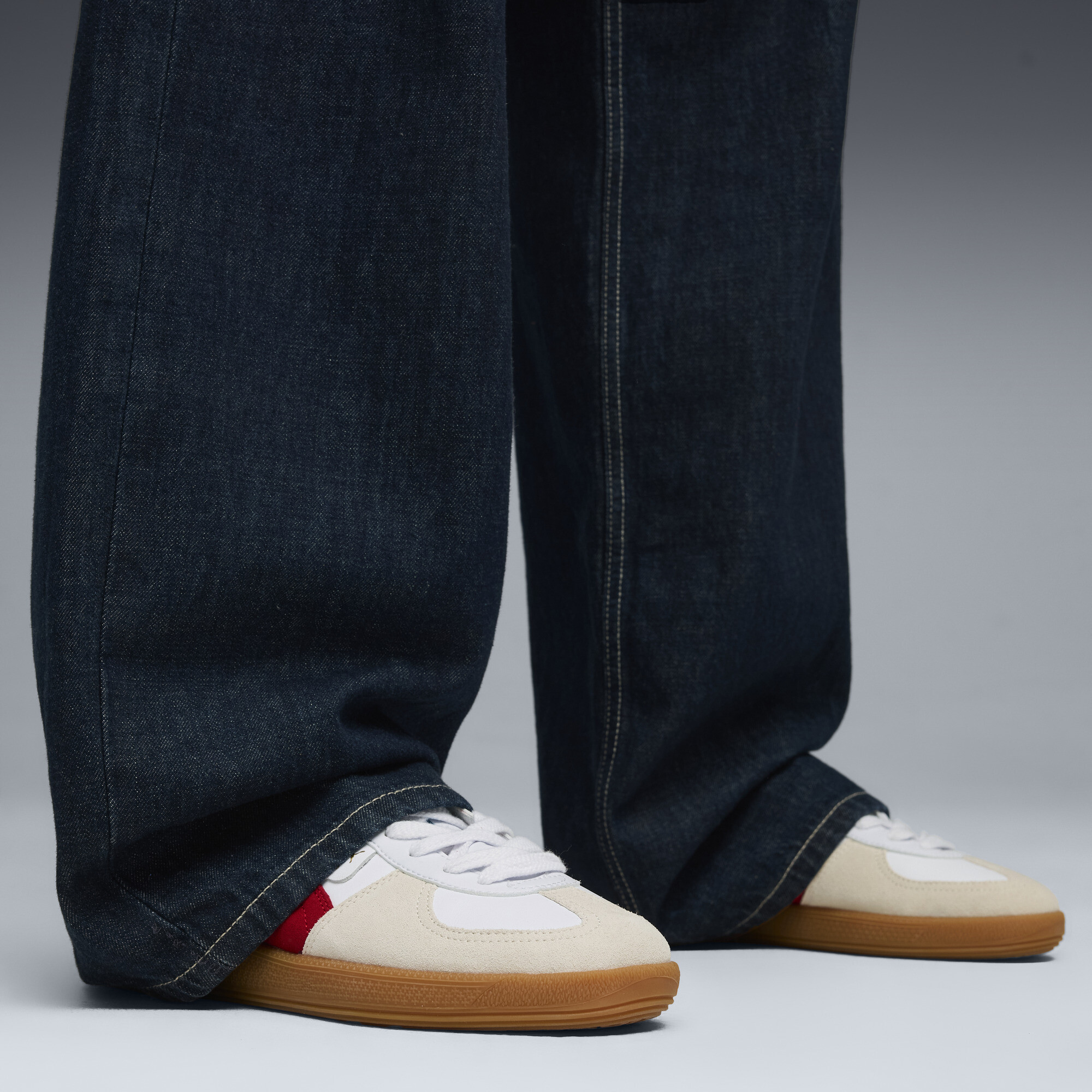 PUMA Palermo leren sneakers uniseks, Rood/Wit, Maat 44,5 thumbnail 8