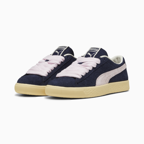 Suede VTG B-Girl Women's Sneakers, PUMA Navy-Light Straw, large-MEX