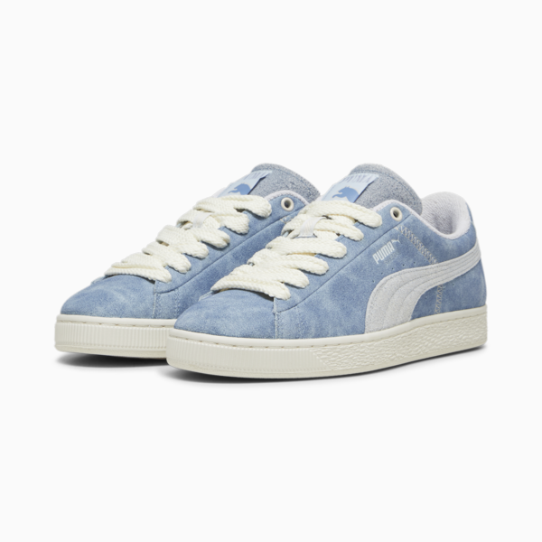 Suede Basketball Nostalgia Sneakers, Dewdrop-Frosted Ivory, large-ZAF