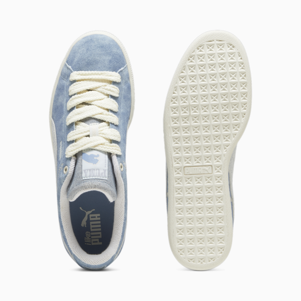 Suede Basketball Nostalgia Sneakers, Dewdrop-Frosted Ivory, large-ZAF