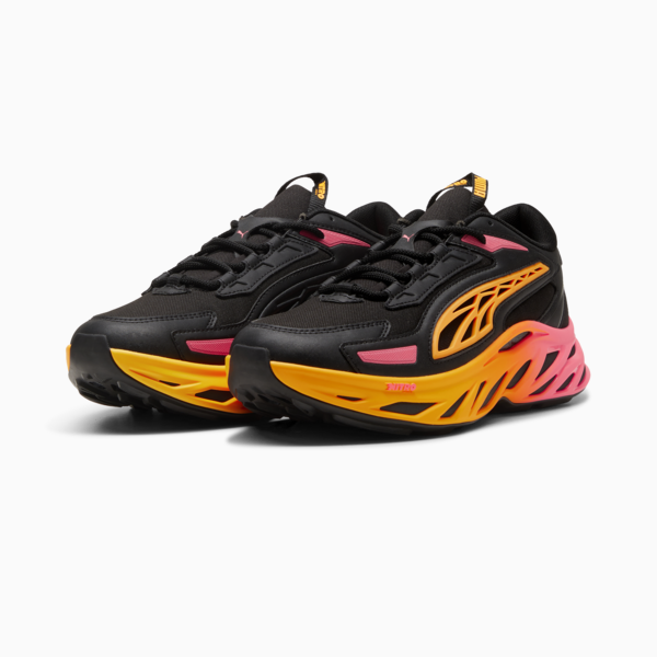 Exotek NITRO™ Fire Glow Sneakers, PUMA Black-Sun Stream, large-MEX